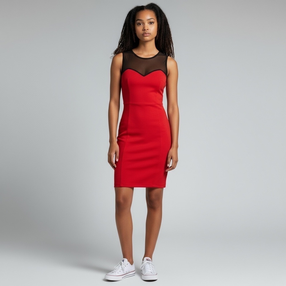 Forever 21 Scarlet and Ebony Mini Dress